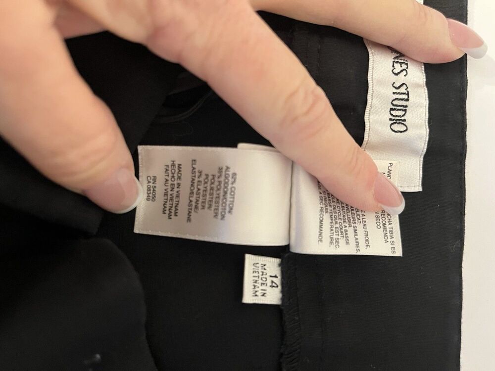 Jones Studio Separates Womens Black Pants Size 14 - Picture 6 of 9